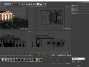 police station in cartoon style low-poly Modelo 3D