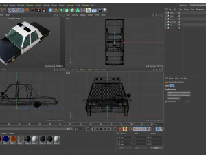 police station in cartoon style low-poly 3D Model