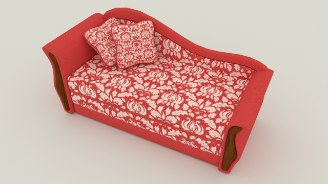 comfortable pink sofa low-poly Modèle 3D .c4d .max .obj .3ds .fbx .stl .blend 
