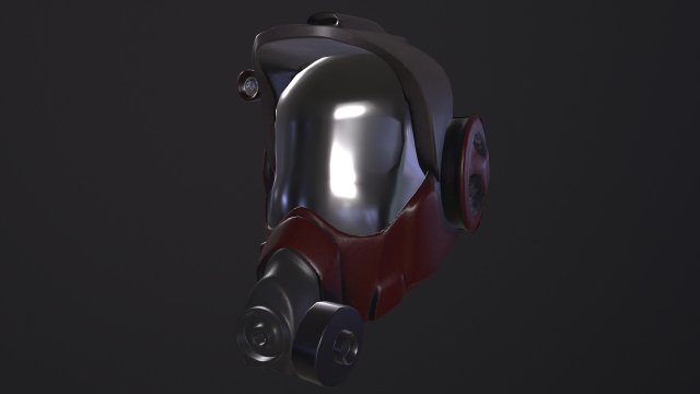 helmet with gas mask Modèle 3D .c4d .max .obj .3ds .fbx .stl .blend 