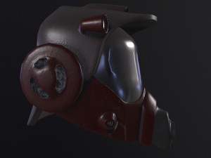 helmet with gas mask Modèle 3D