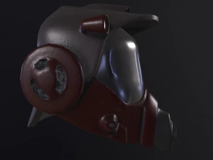 helmet with gas mask 3D Model