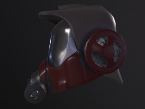 helmet with gas mask Modèle 3D
