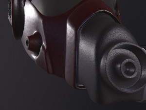 helmet with gas mask Modèle 3D