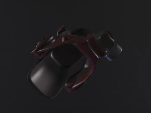 helmet with gas mask 3D Model