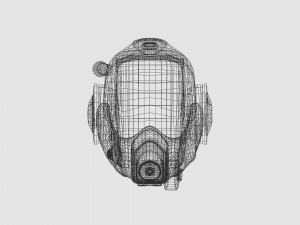 helmet with gas mask Modèle 3D