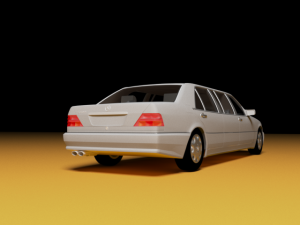 Mercedes Benz W140 Pullman Modello 3D
