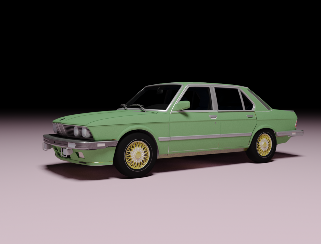 E28 M5 3D 모델 .c4d .max .obj .3ds .fbx .stl .blend 