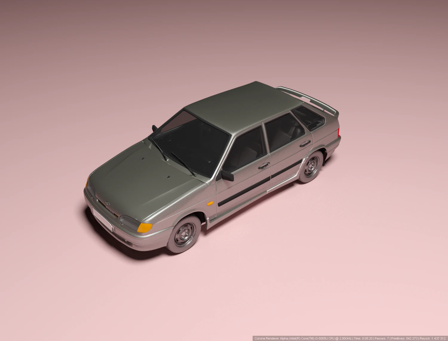 VAZ 2114- LADA Samara 3D Model .c4d .max .obj .3ds .fbx .stl .blend 