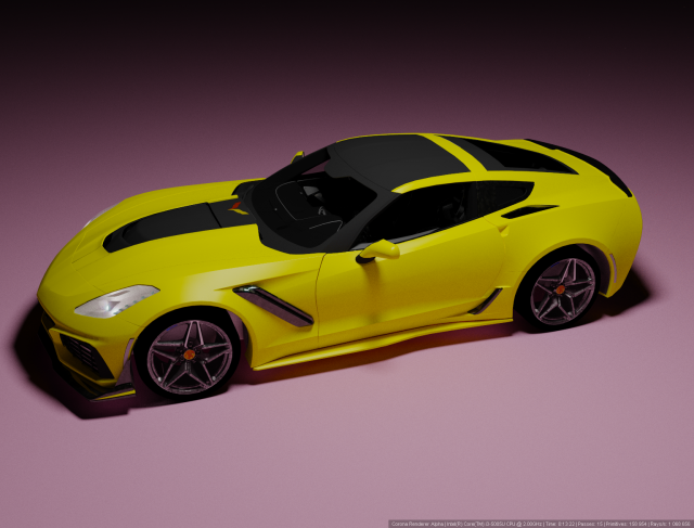Chevrolet Corvette 3D Model .c4d .max .obj .3ds .fbx .stl .blend 