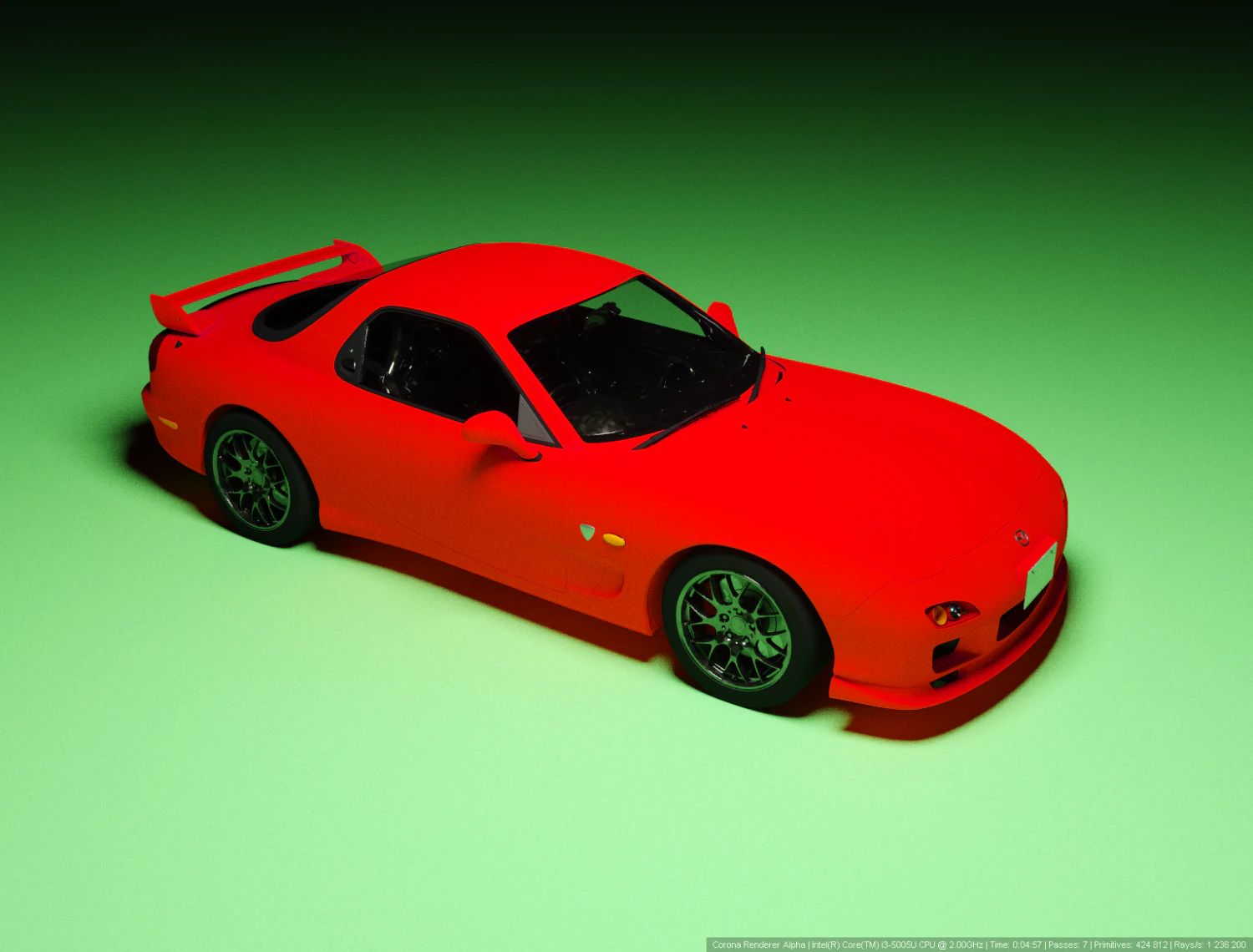 Mazda RX7 3D Model .c4d .max .obj .3ds .fbx .stl .blend 