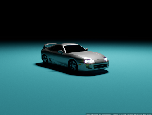 Toyota Supra LowPoly 3D 모델 .c4d .max .obj .3ds .fbx .stl .blend 