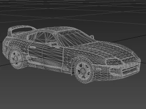 Toyota Supra LowPoly 3D Model