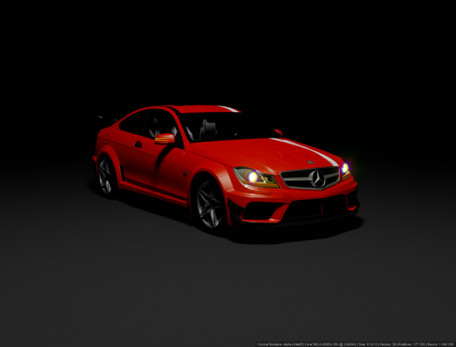Mercedes Benz C63 AMG Coupe 3D 模型 .c4d .max .obj .3ds .fbx .stl .blend 