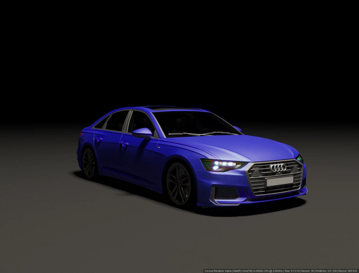 AUDI A6 2019 3D Model .c4d .max .obj .3ds .fbx .stl .blend 