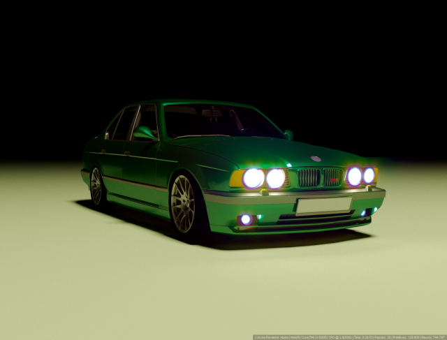 M5 E34 3D Model .c4d .max .obj .3ds .fbx .stl .blend 