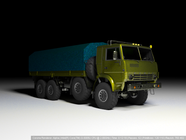 KAMAZ 6350 Military Modello 3D .c4d .max .obj .3ds .fbx .stl .blend 