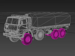 KAMAZ 6350 Military 3D Model