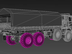 KAMAZ 6350 Military 3D Model