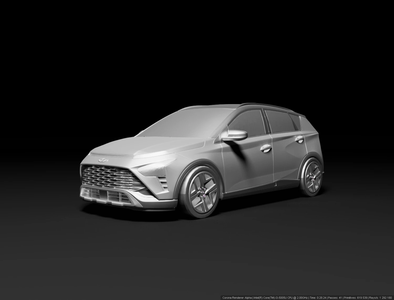 Huyndai Bayon 3D Model .c4d .max .obj .3ds .fbx .stl .blend 