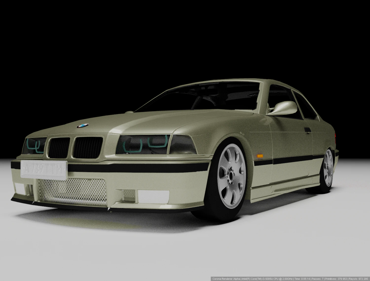 M3 E36 3D Model .c4d .max .obj .3ds .fbx .stl .blend 