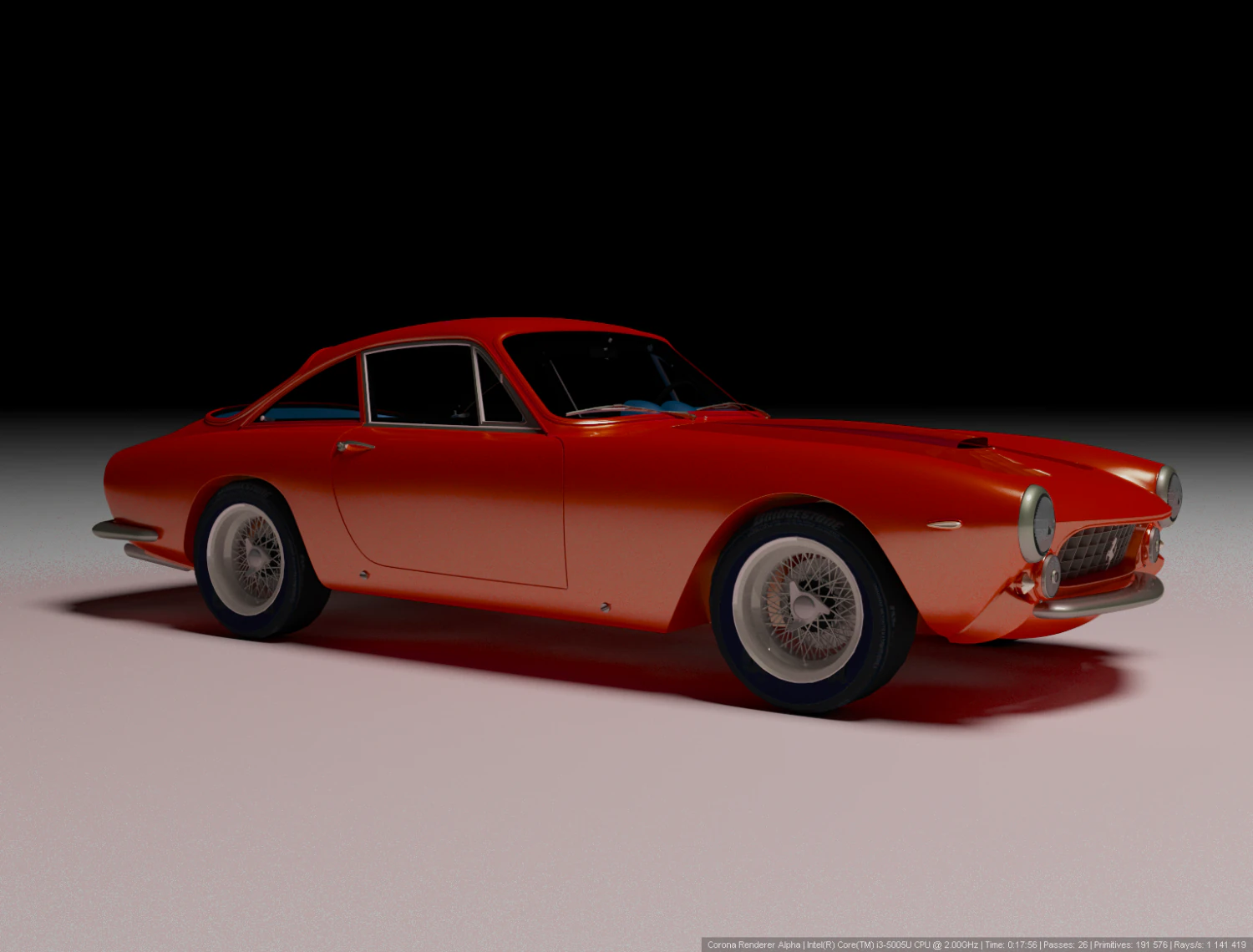 Ferrari 250 GT 3D Model .c4d .max .obj .3ds .fbx .stl .blend 