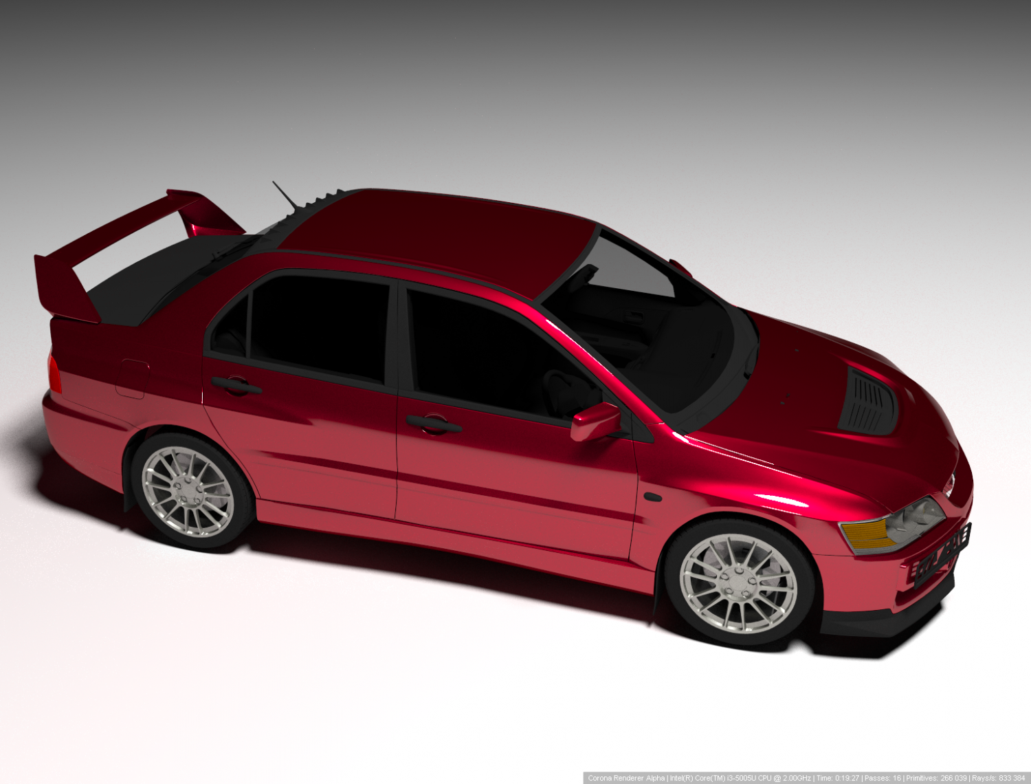 Mitsubishi Lancer Evolution 3D Модель in Спортивные 3DExport