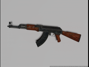 AK47 battle-hardened 3D 模型