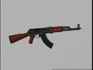 AK47 battle-hardened Modello 3D