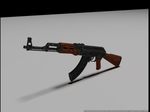 AK47 battle-hardened Modello 3D