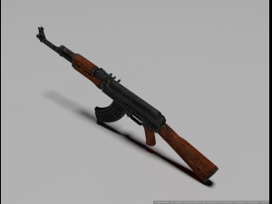 AK47 battle-hardened Modello 3D