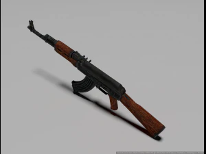 AK47 battle-hardened 3D Model