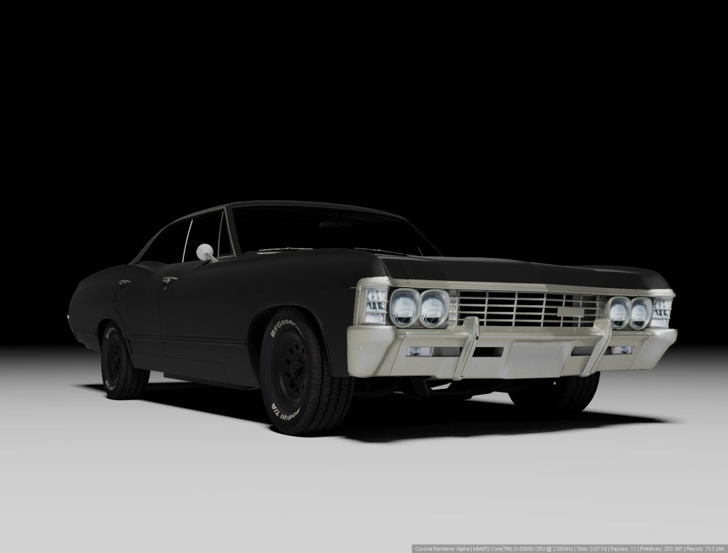 Chevrolet Impala 1967 3D Model .c4d .max .obj .3ds .fbx .stl .blend