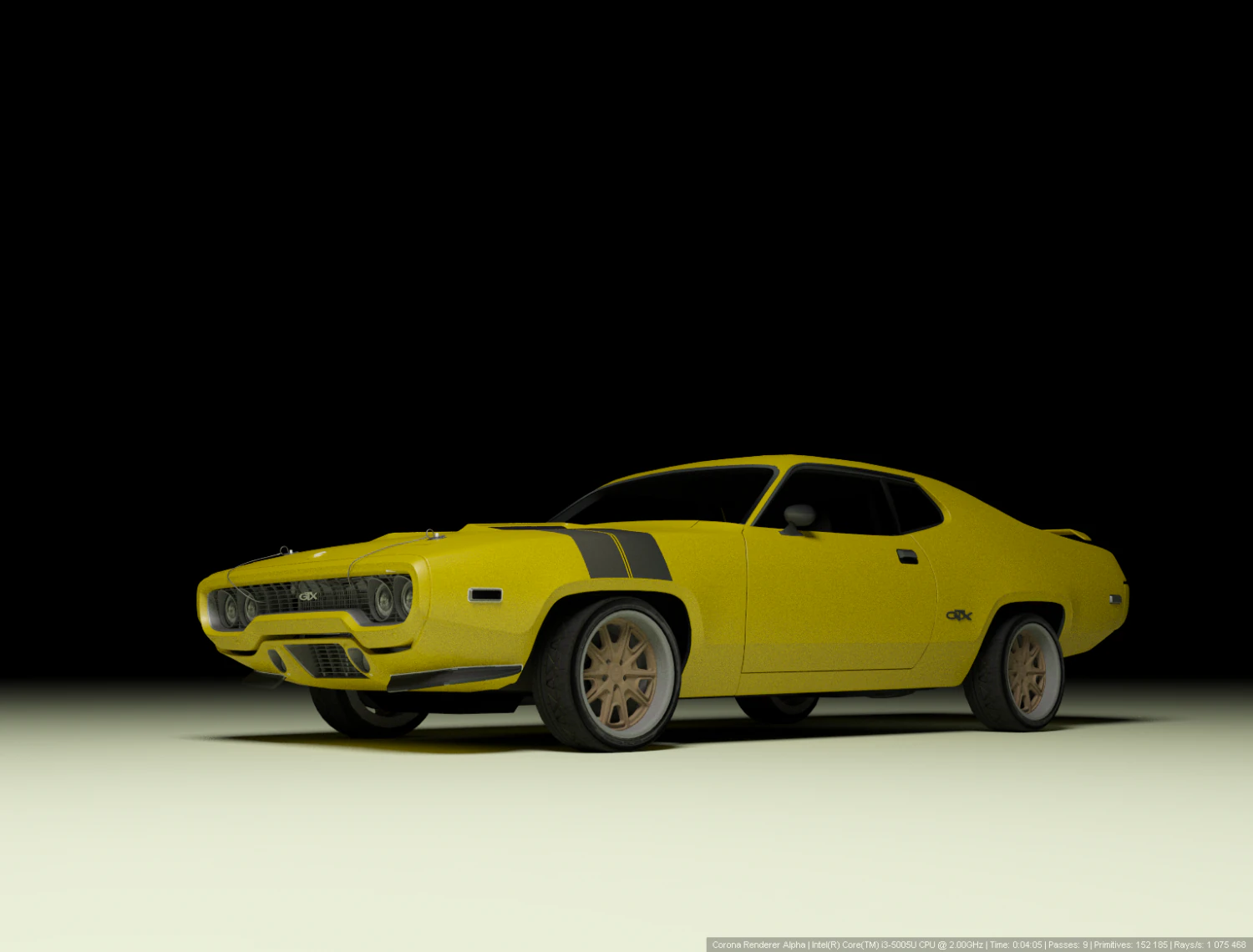 Plymouth RoadRunner 1971 3D Model .c4d .max .obj .3ds .fbx .stl .blend