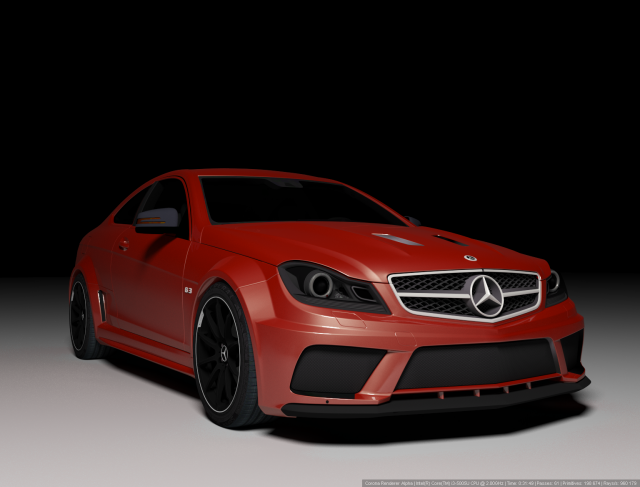 Mercedes Benz C63 AMG 3D 模型 .c4d .max .obj .3ds .fbx .stl .blend 