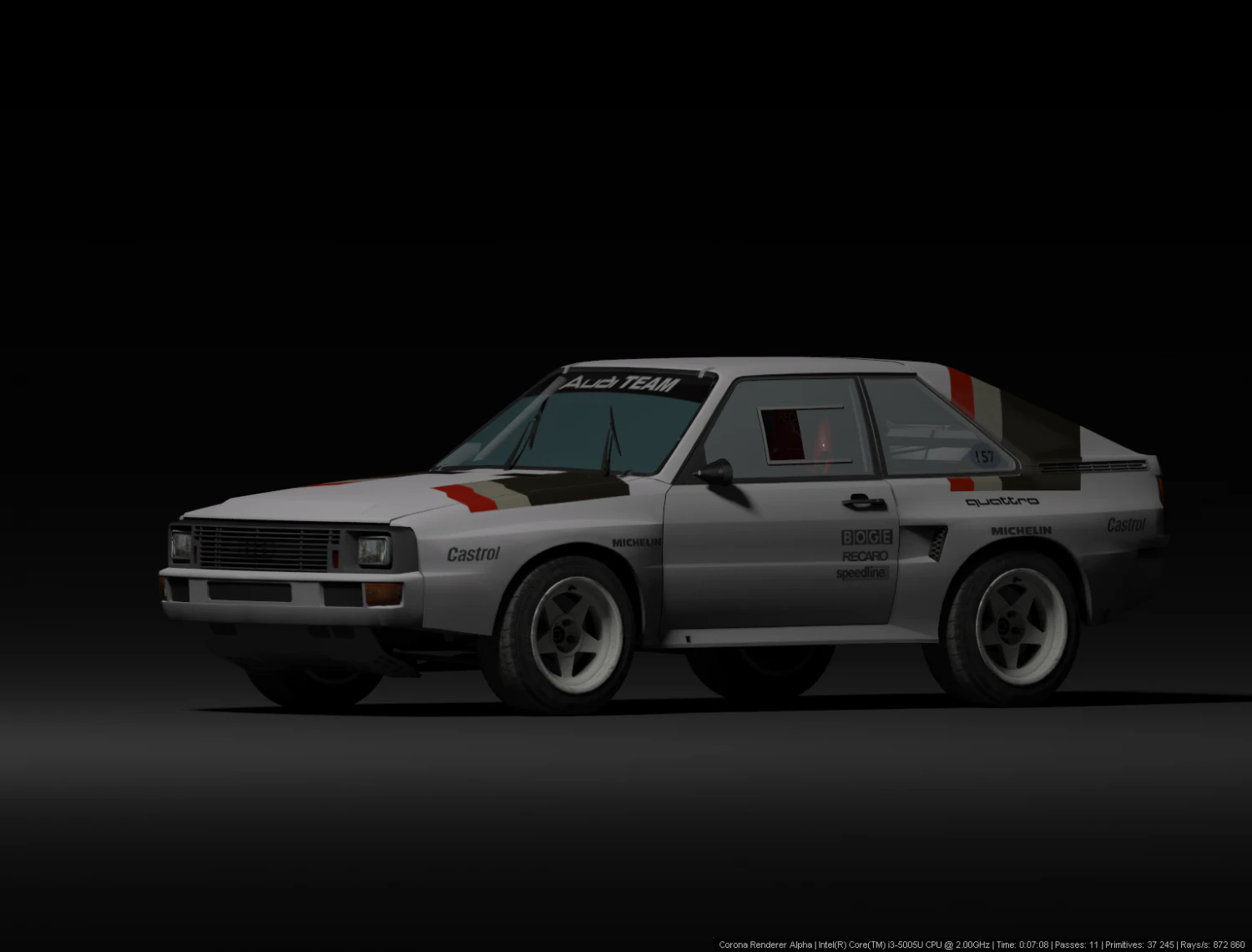 AUDI Sport Quattro 1984 LowPoly 3D Model .c4d .max .obj .3ds .fbx .stl .blend 