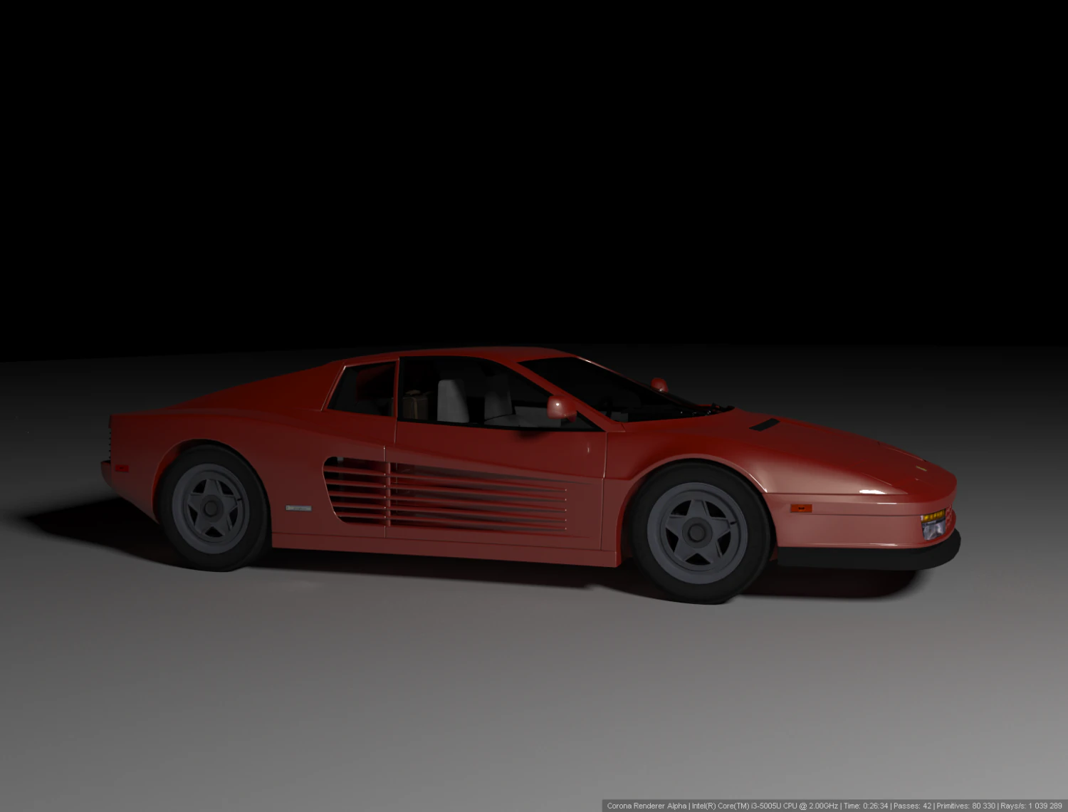 Ferrari Testarossa 1984 3D Model .c4d .max .obj .3ds .fbx .stl .blend