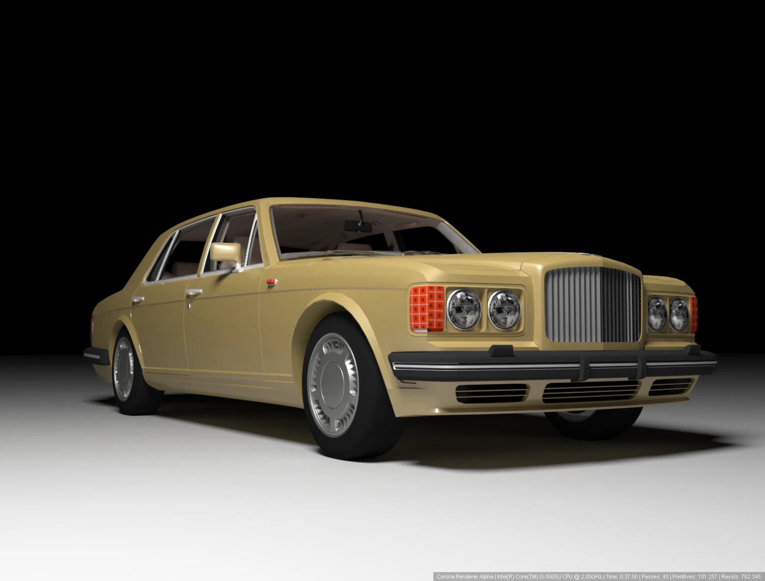 Bentley Turbo R 3D Model .c4d .max .obj .3ds .fbx .stl .blend