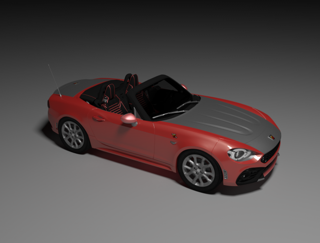 Fiat 124 Spider 3D मॉडल .c4d .max .obj .3ds .fbx .stl .blend 