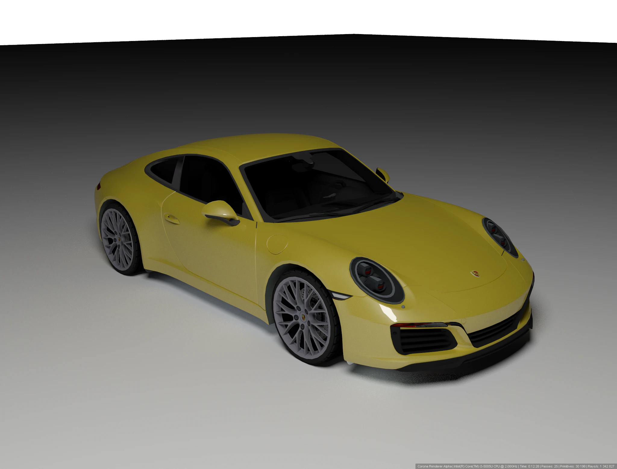 Porshe 911 3D Model .c4d .max .obj .3ds .fbx .stl .blend 