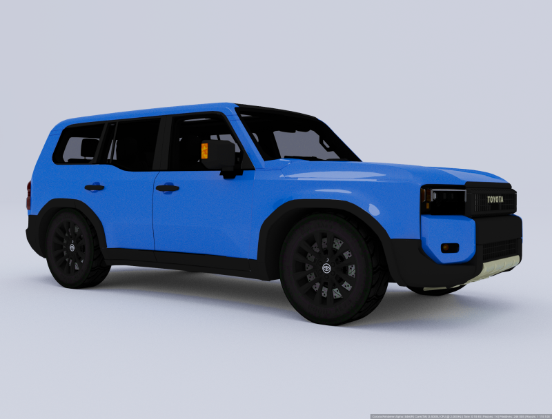 Toyota Land Cruiser Prado 2024 3D Model .c4d .max .obj .3ds .fbx .stl .blend