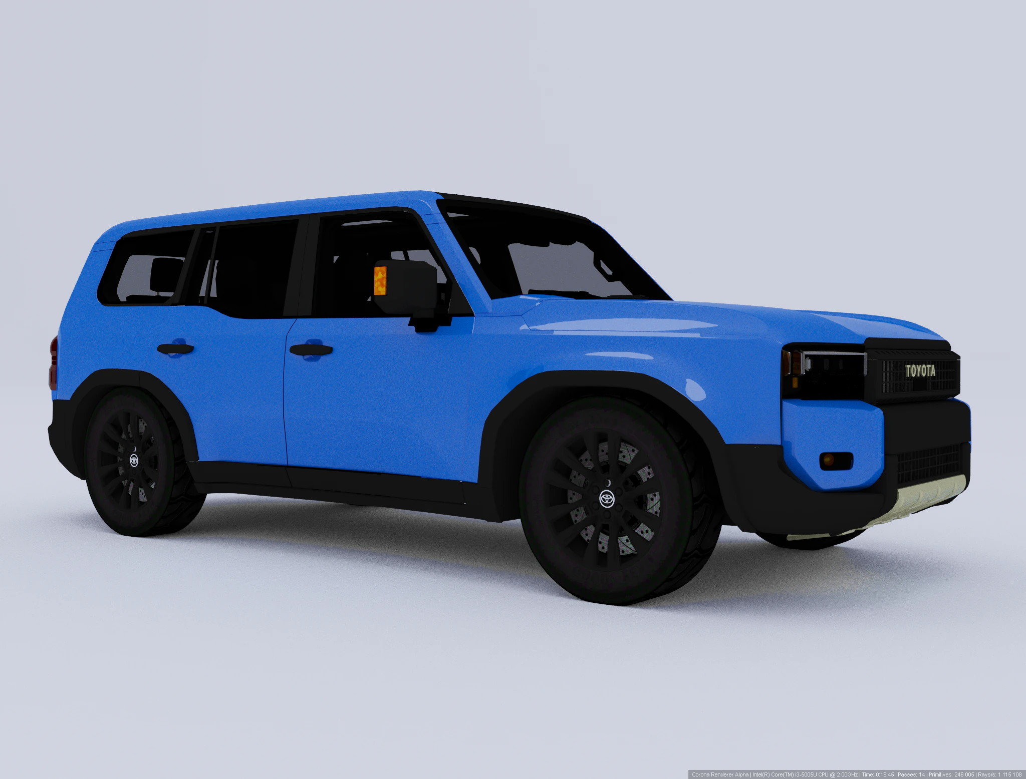 Toyota Land Cruiser Prado 2024 3D Model .c4d .max .obj .3ds .fbx .stl .blend 