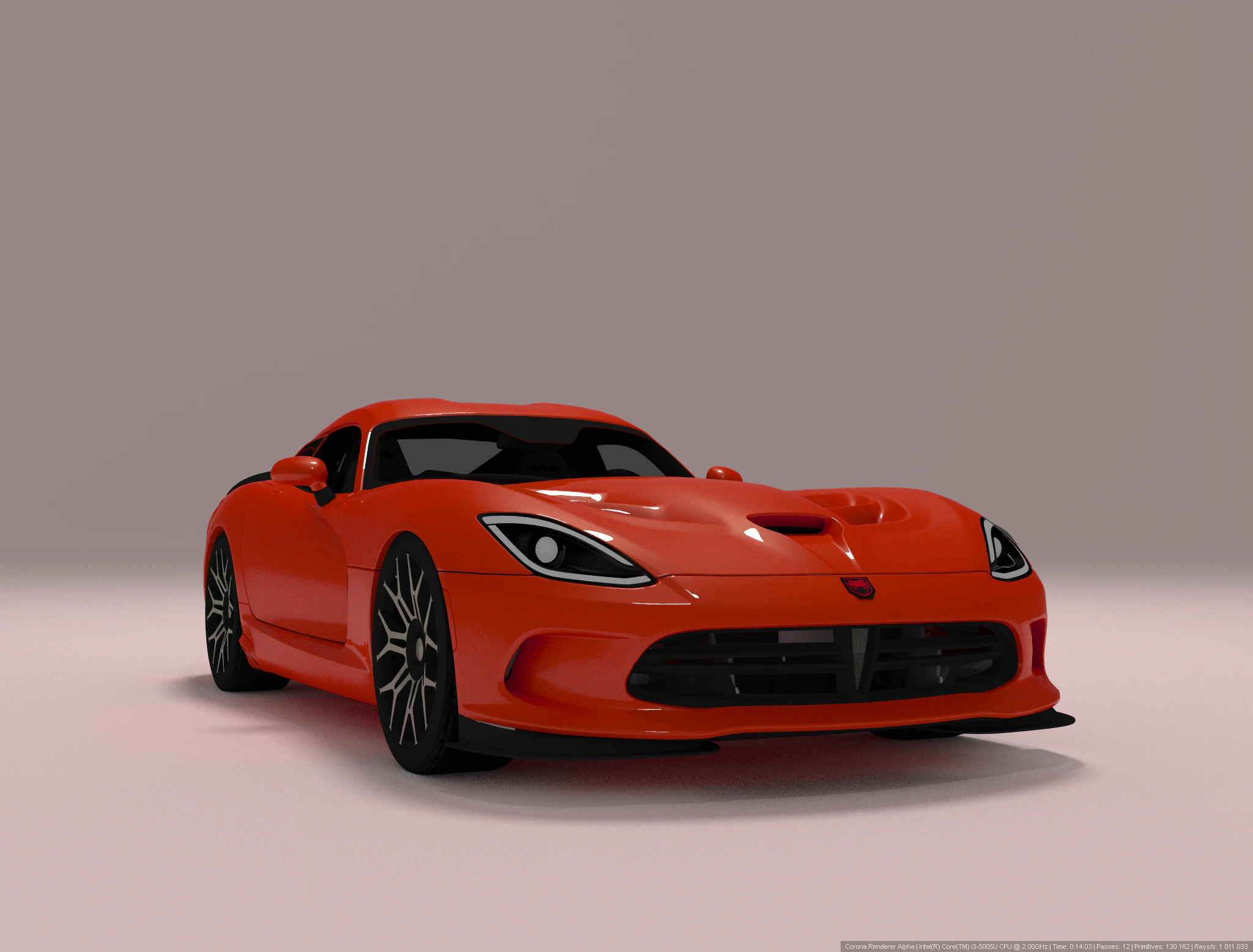 Dodge Viper 3D Model .c4d .max .obj .3ds .fbx .stl .blend 
