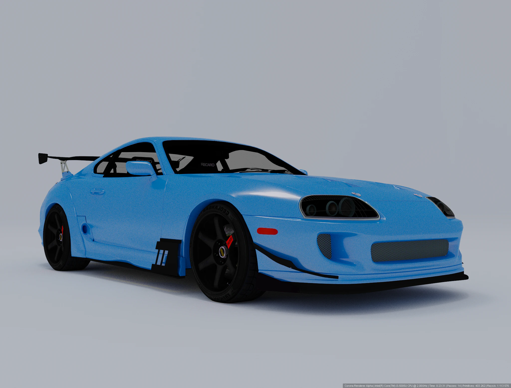 Toyota Supra A80 3D Model .c4d .max .obj .3ds .fbx .stl .blend 
