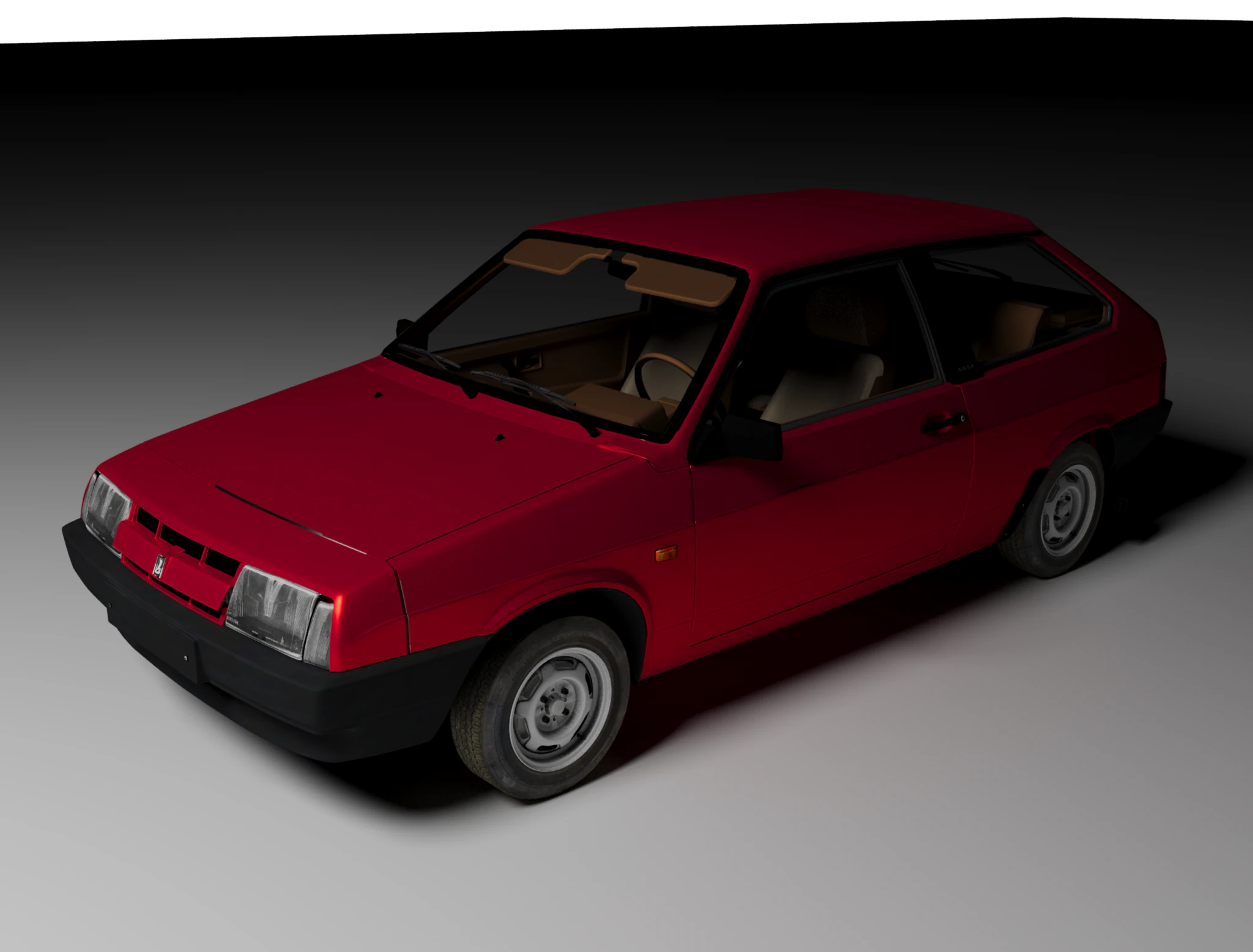 LADA Samara 1986 3D Model .c4d .max .obj .3ds .fbx .stl .blend 