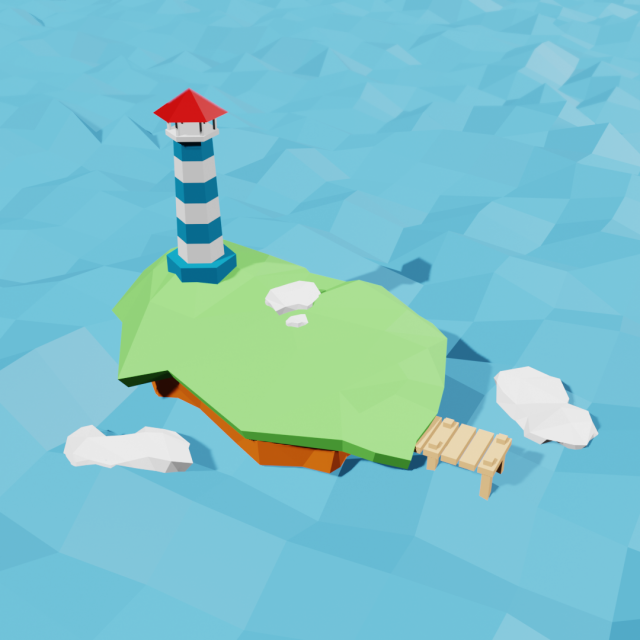 low poly beacon scene 3Dモデル .c4d .max .obj .3ds .fbx .stl .blend 