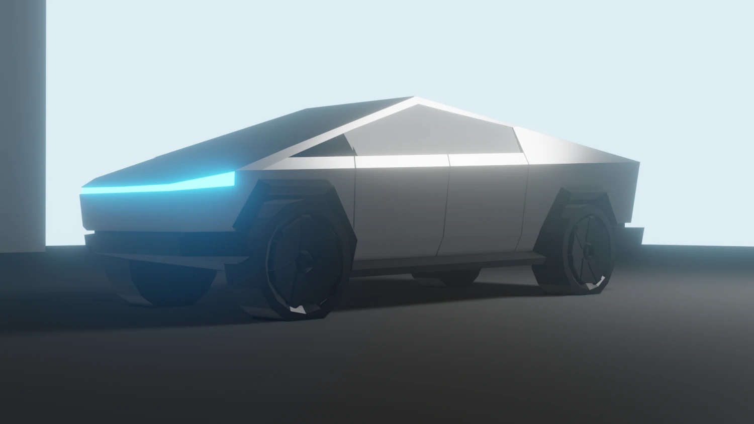 caminh&atilde;o cibern&eacute;tico tesla Modelo 3D .c4d .max .obj .3ds .fbx .stl .blend 