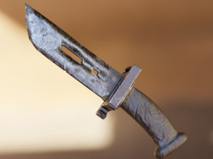 Low-poly game-ready knife 3D-Modell