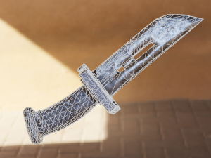 Low-poly game-ready knife 3D-Modell