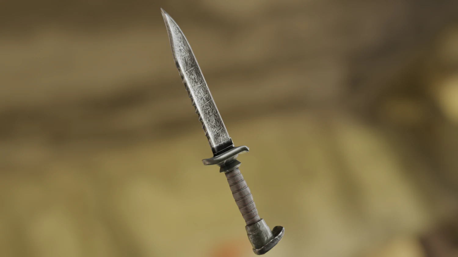 Realistic low-poly knife 3D Model .c4d .max .obj .3ds .fbx .stl .blend 